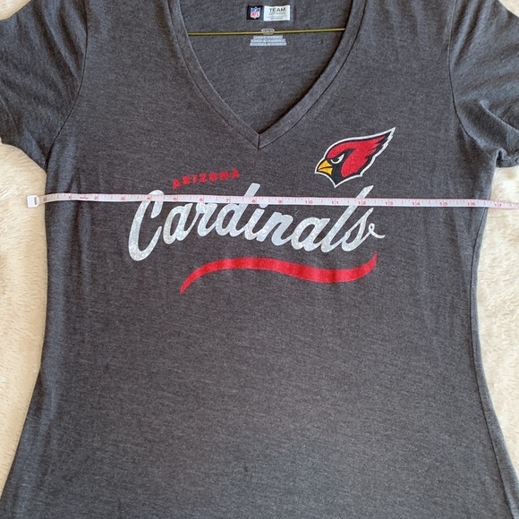 Women's Arizona Cardinals NFL Team Branded Gray V-Neck T-Shirt Size Medium - Picture 2 of 5